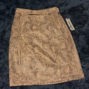 High Waisted Snake Skin Skirt